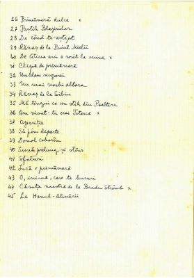 Manuscris - Mihail Sadoveanu; Poezii de dragoste scrise de Mihail Sadoveanu și trimise Valeriei Mitru, în perioada 26.I-9.XI.1942 (45 poezii)