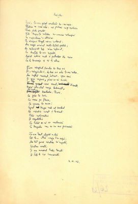 Manuscris - Mihail Sadoveanu; Poezii de dragoste scrise de Mihail Sadoveanu și trimise Valeriei Mitru, în perioada 26.I-9.XI.1942 (45 poezii)