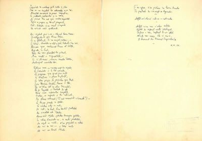 Manuscris - Mihail Sadoveanu; Poezii de dragoste scrise de Mihail Sadoveanu și trimise Valeriei Mitru, în perioada 26.I-9.XI.1942 (45 poezii)