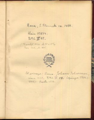 incunabul - Valle, Nicolaus de; Epistola Constantinopolis ad Romam