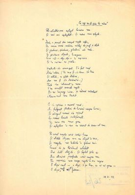 Manuscris - Mihail Sadoveanu; Poezii de dragoste scrise de Mihail Sadoveanu și trimise Valeriei Mitru, în perioada 26.I-9.XI.1942 (45 poezii)