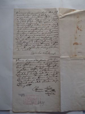 Diplomă - Cancelaria Imperială; Ferdinand I, Împărat al Austriei și Rege al Ungariei, îl numește pe preotul Mihály Fogarasy în funcția de director al Academiei Regale din Oradea, precum și în demnitatea de canonic magistral al Capitlului catedralei din Oradea