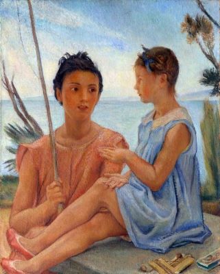 pictură de șevalet - Ferrazzi, Ferruccio; Fabiola și Ninetta