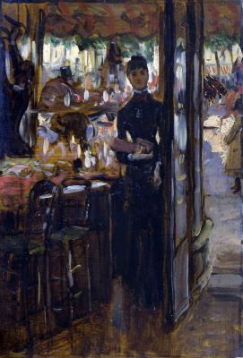 pictură de șevalet - Tissot, James; Terasa unei cafenele