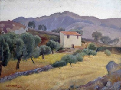 pictură de șevalet - Amato, Orazio; Peisaj din Lazio
