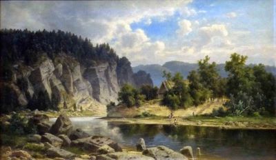 pictură de șevalet - Ullik, Hugo; Peisaj de munte
