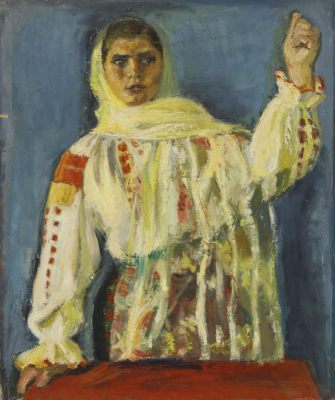 Pictură de șevalet - Iser, Iosif; Țărancă agitatoare