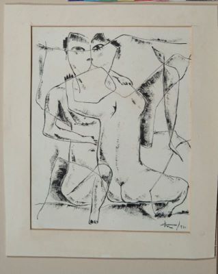 Desen - Mihăilescu, Corneliu; Îmbrățișare