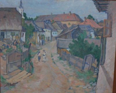 Pictură de șevalet - Dimitrescu, Ștefan; Ulița din Ghelari