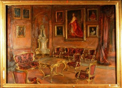 pictură de șevalet - Macalik, Alfred; Interior roșu