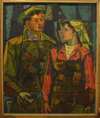 pictură de șevalet - Maxy, Max Hermann; Sudorii