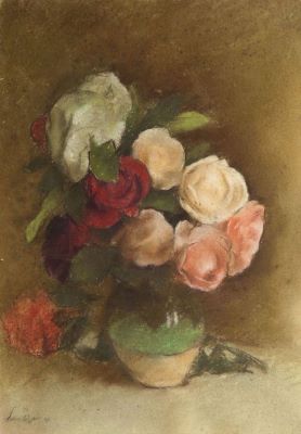 pastel - Luchian, Ștefan; Trandafiri