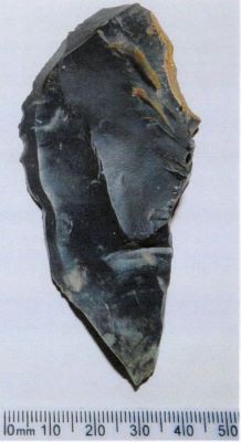 așchie; Èclat cortical retouchée