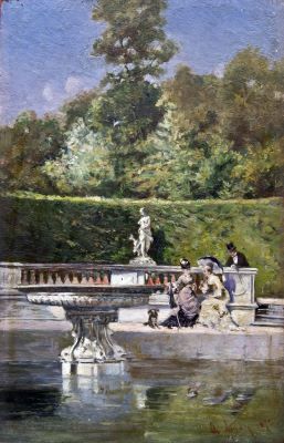 pictură de șevalet - Aman, Theodor; În parc