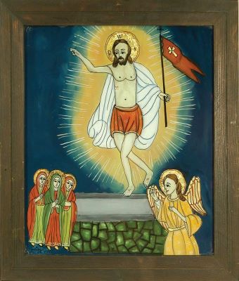 icoană - Deac Poenariu, Maria; Învierea lui Iisus