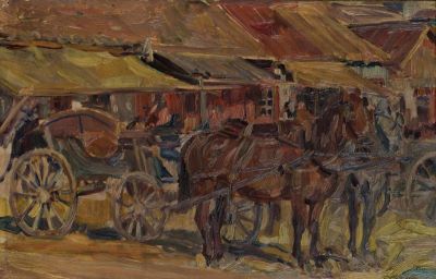 pictură de șevalet - Steriadi, Jean Alexandru; Târg (Halele centrale)