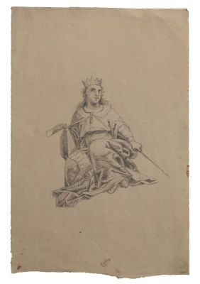 desen - Tattarescu, Gheorghe; Studiu de portret compozițional