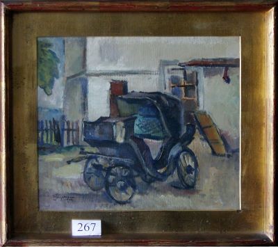 pictură de șevalet - Iorgulescu-Yor, Petre; Curtea cu trăsuri